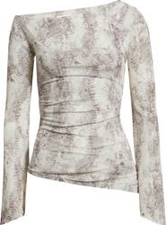 Open Edit Mesh Bell Sleeve Top