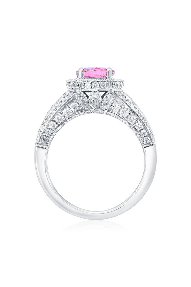 14K White Gold 1.55ct Pink Sapphire & 0.95cttw Diamond Ring, Alternate, color, Pink