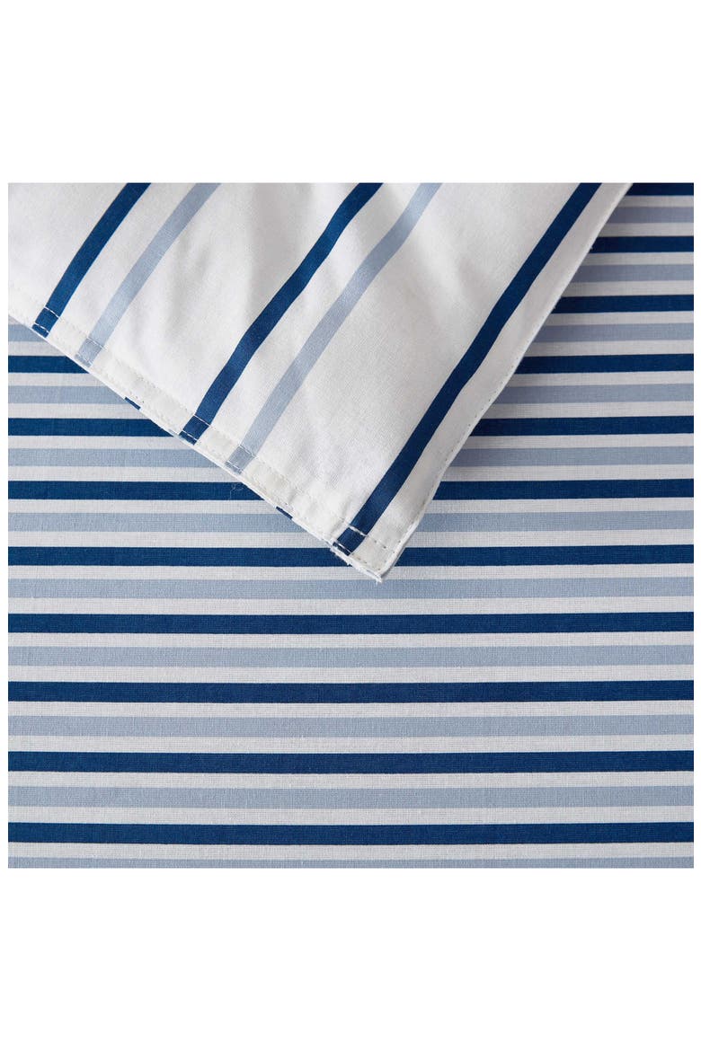 Cooper Stripe Cotton Comforter Set, Alternate, color, BLUE