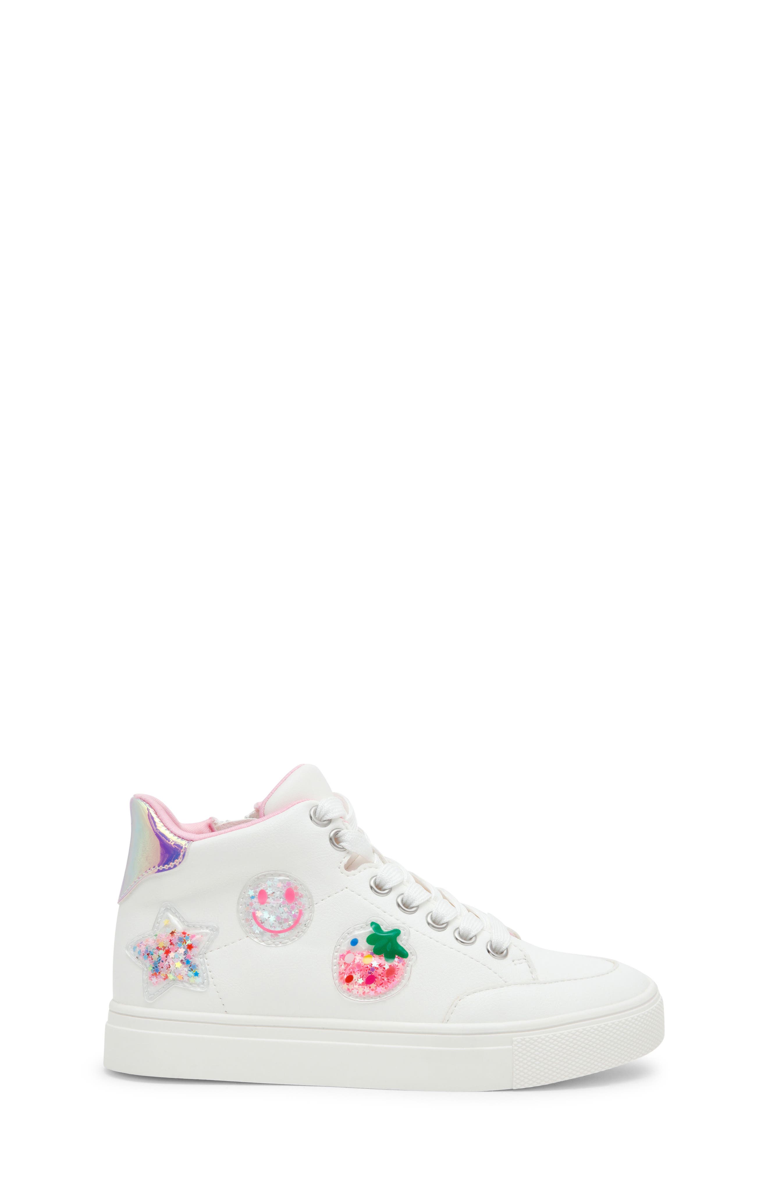 Kids' Biscuit High Top Sneaker, Alternate, color, WHITE MULTI