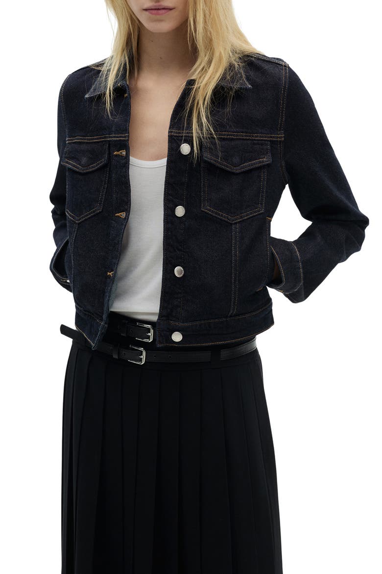 Denim Jacket with Pockets, Main, color, BLUE