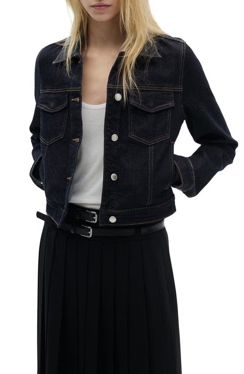 Mango Denim Jacket With Pockets In Blue