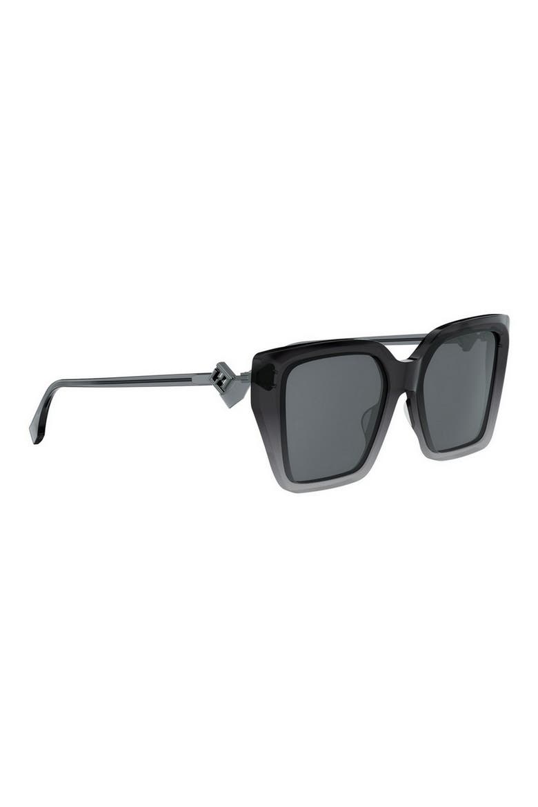 FF Diamonds 54mm Gradient Square Sunglasses, Alternate, color, GRYO/SMKMR