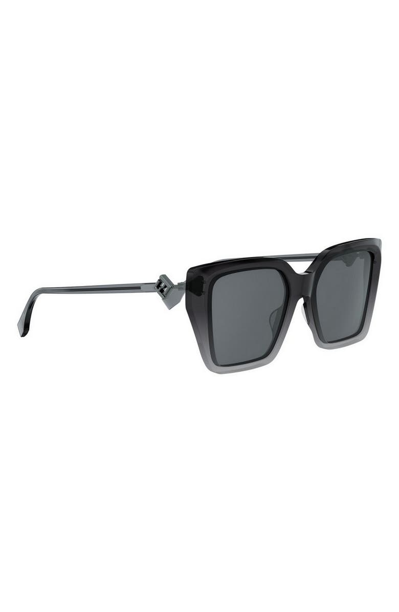 Fendi FF Diamonds 54mm Gradient Square Sunglasses, Alternate, color, Grey/ Other / Smoke
