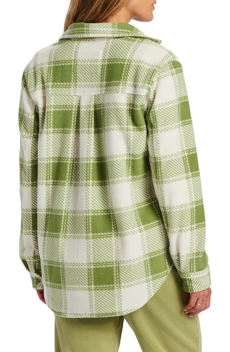 Billabong Forge Fleece Shirt Jacket, Alternate, color, Green Eyes