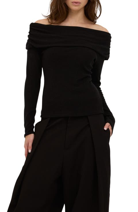 Studio City Foldover Off the Shoulder Top