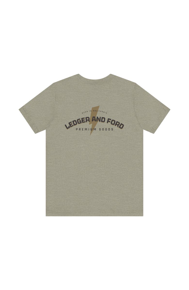 Ledger & Ford L&F Lightning Bolt Graphic Tee, Alternate, color, Stone