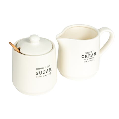 Creamer & Sugar Pot Set with Spoon