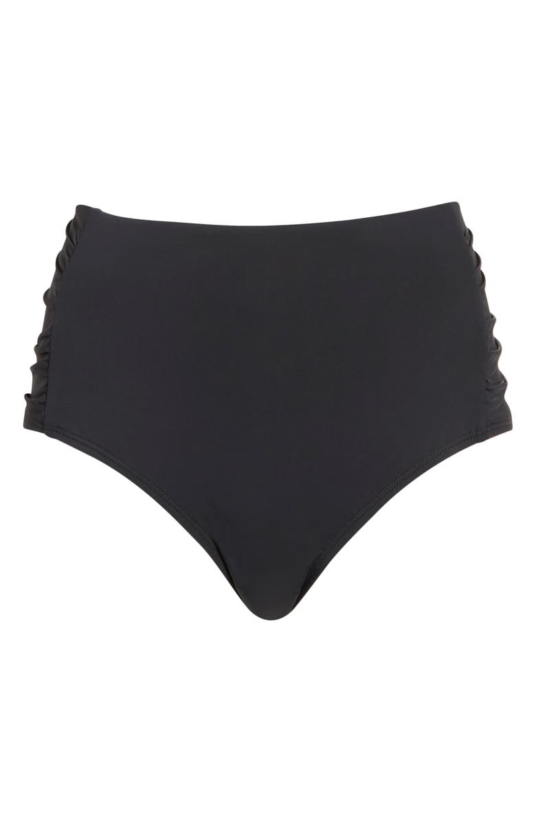 JANTZEN Shirred Bikini Bottoms, Alternate, color, Black