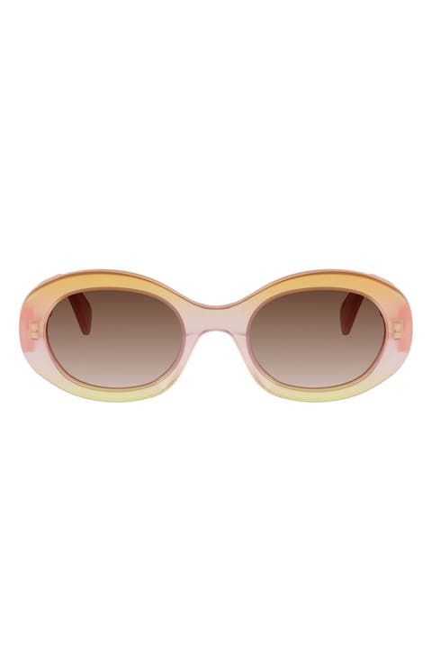 Triomphe 52mm Oval Sunglasses