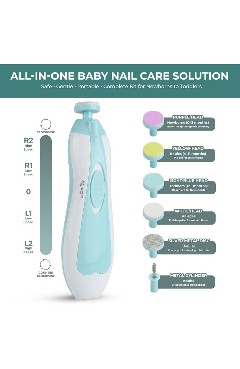 Sperric Electric Baby Nail Trimmer Gentle Care Kit, Alternate, color, Multicolor