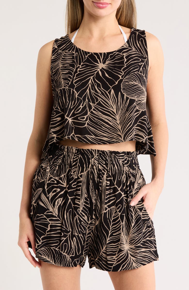 Elan Tropical Flowy Cover-Up Tank, Main, color, 