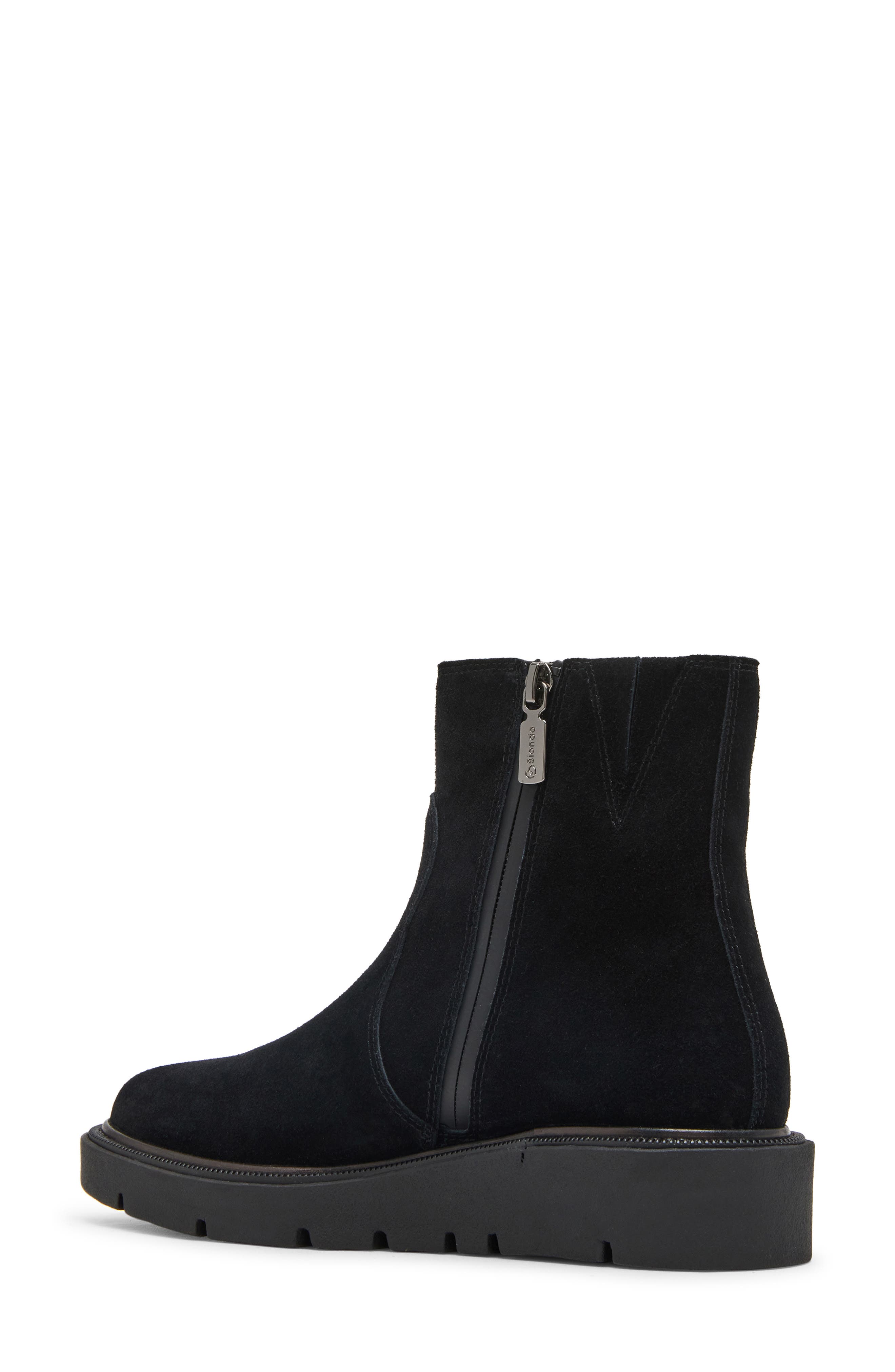 Blondo Motion Wedge Bootie, Alternate, color, Black Suede