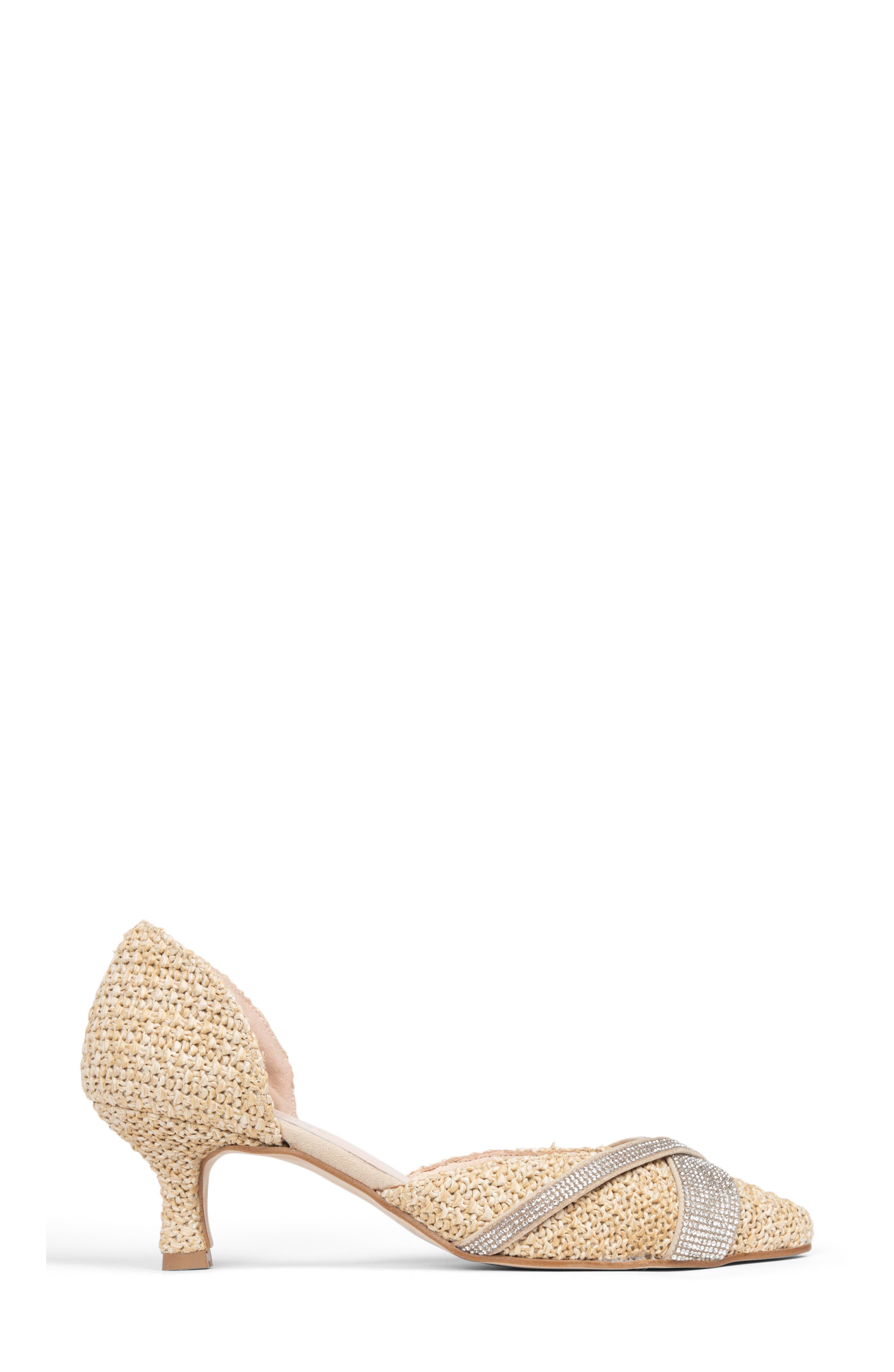 Milan d'Orsay Pump, Alternate, color, NATURAL RAFFIA