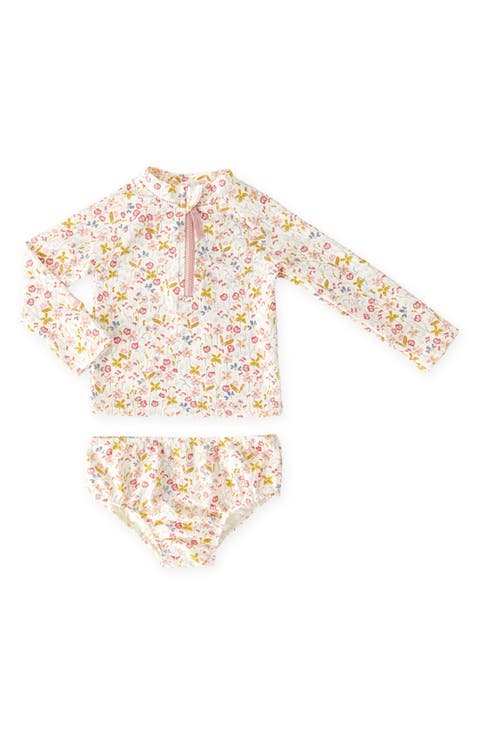 Floral Print Two-Piece Rashguard Swimsuit (Baby)