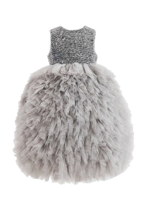 Textured Bodice Tulle Gown (Toddler, Little Kid & Big Kid)