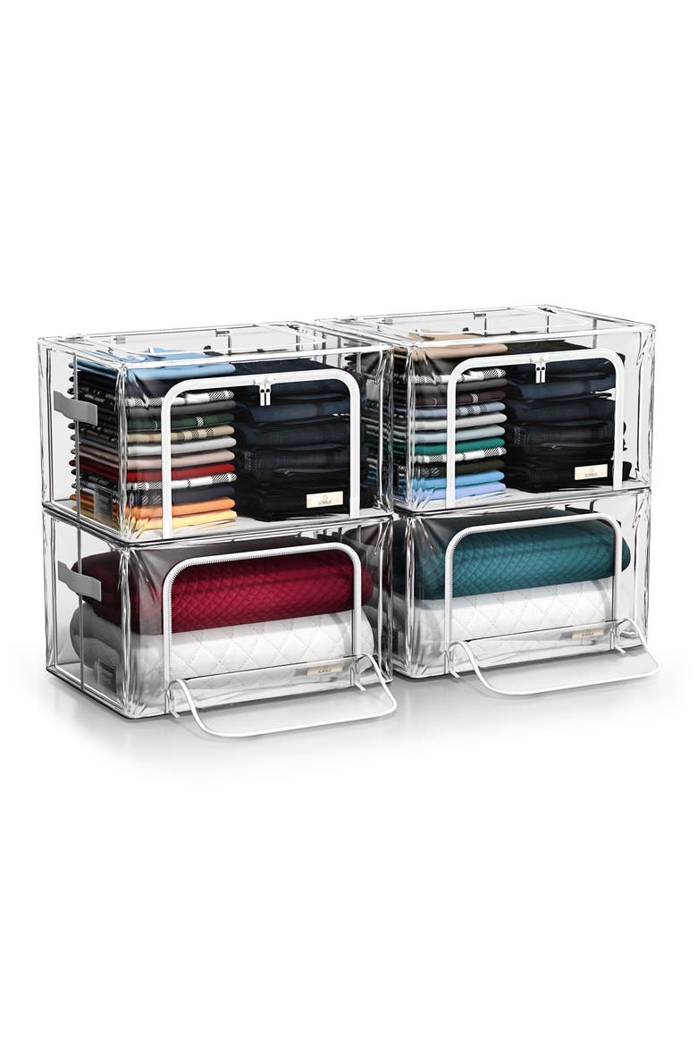Stackable Foldable Storage Bins, Alternate, color, NO COLOR