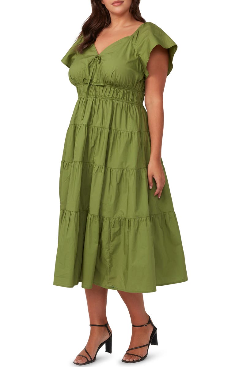 Estelle Ana Cotton Midi Dress, Alternate, color,