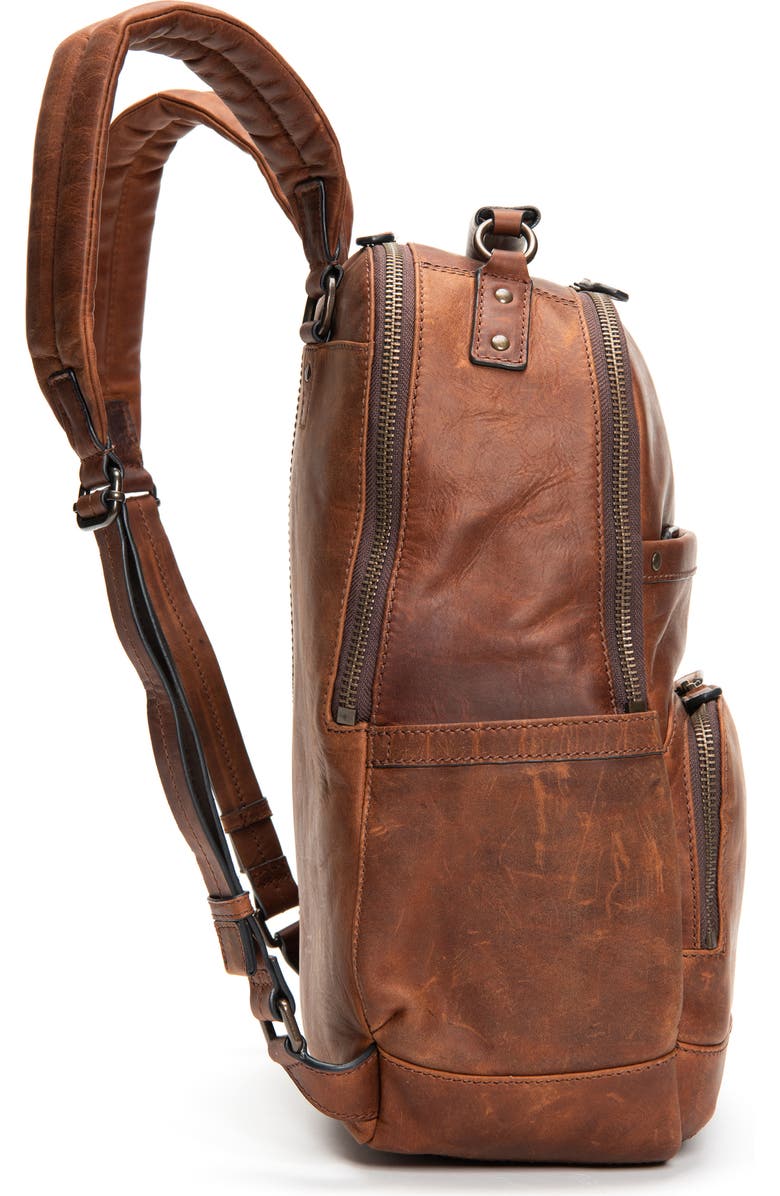Frye 'Logan' Leather Backpack, Alternate, color, Cognac