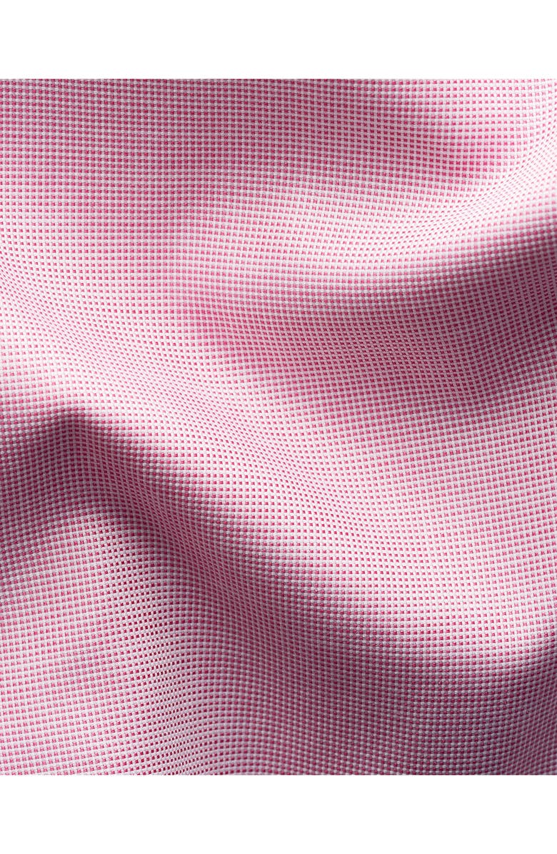 Eton Contemporary Fit Pink Microcheck Cotton Dobby Dress Shirt, Alternate, color, Medium Pink