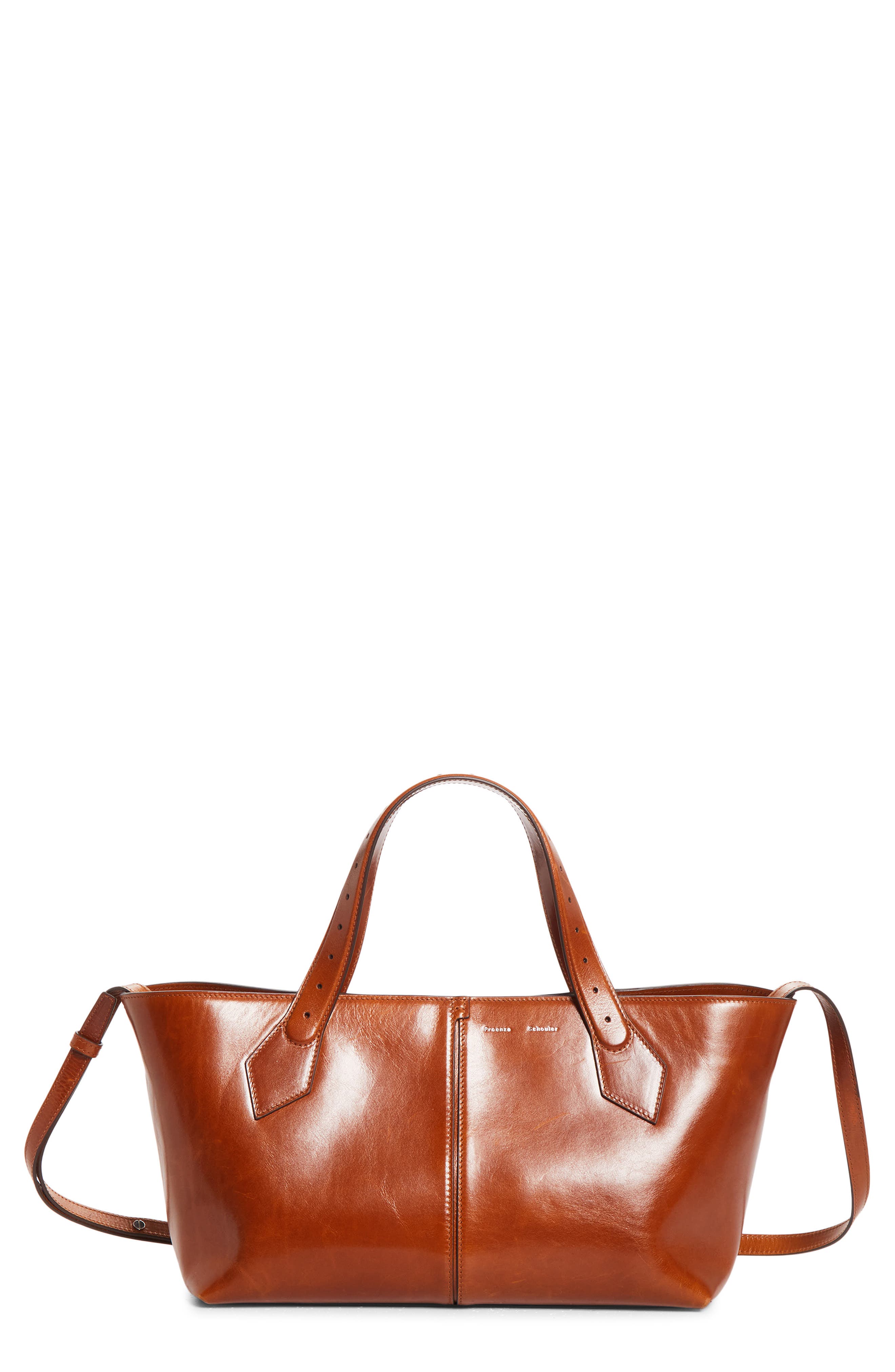 Chelsea Leather East/West Tote, Main, color, SADDLE