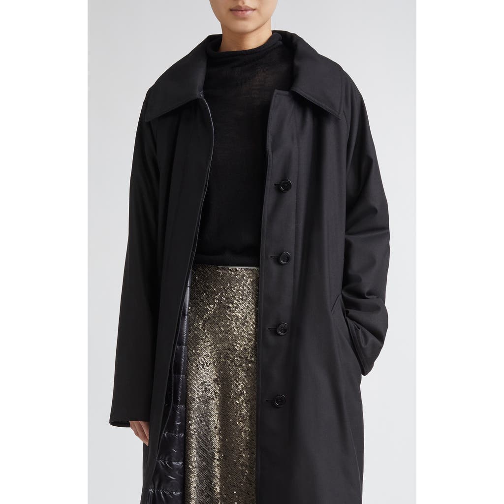 Herno Belted Reversible Fluid Wool Blend Gabardine & Nylon Ultralight Trench Coat In Multi