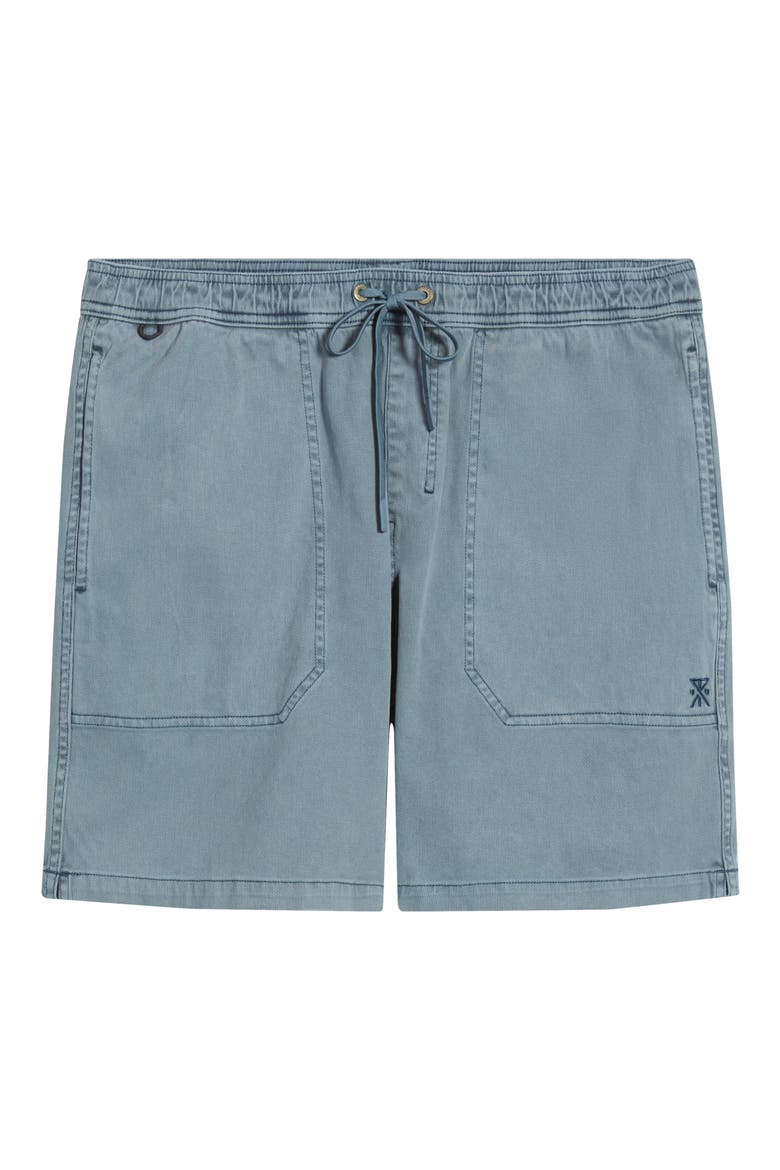 Made to Fade Stretch Cotton Drawstring Shorts, Alternate, color, WASHED NAV