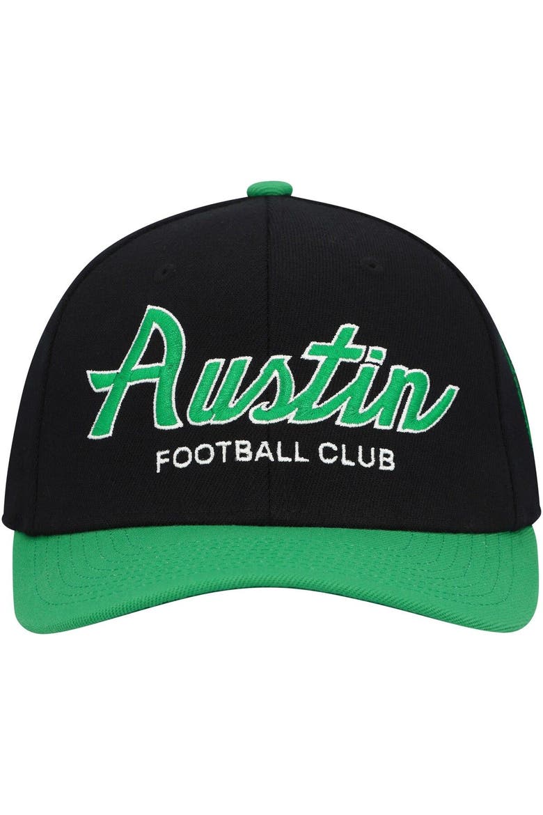 Men's Mitchell & Ness Black Austin FC Team Script 2.0 Stretch Snapback Hat, Alternate, color, Black
