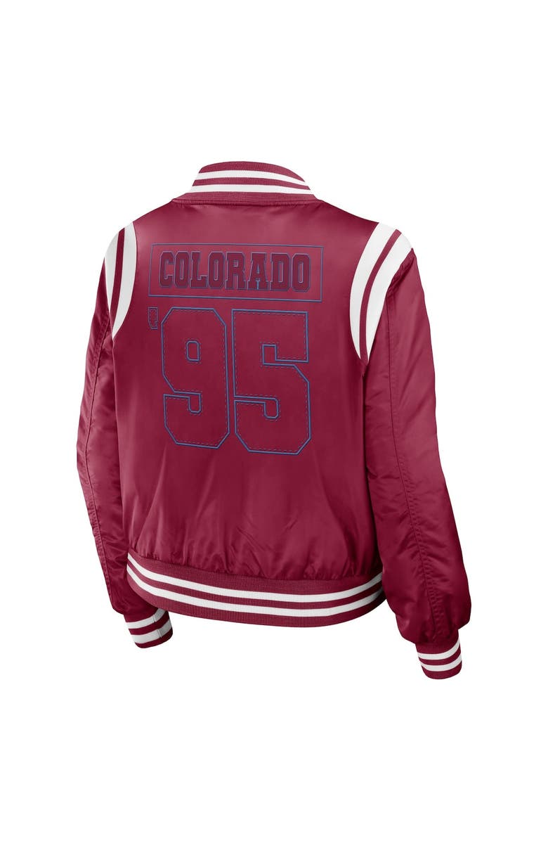 WEAR by Erin Andrews Women's WEAR by Erin Andrews  Garnet Colorado Avalanche Baller Full-Zip Bomber Jacket, Alternate, color, Garnet