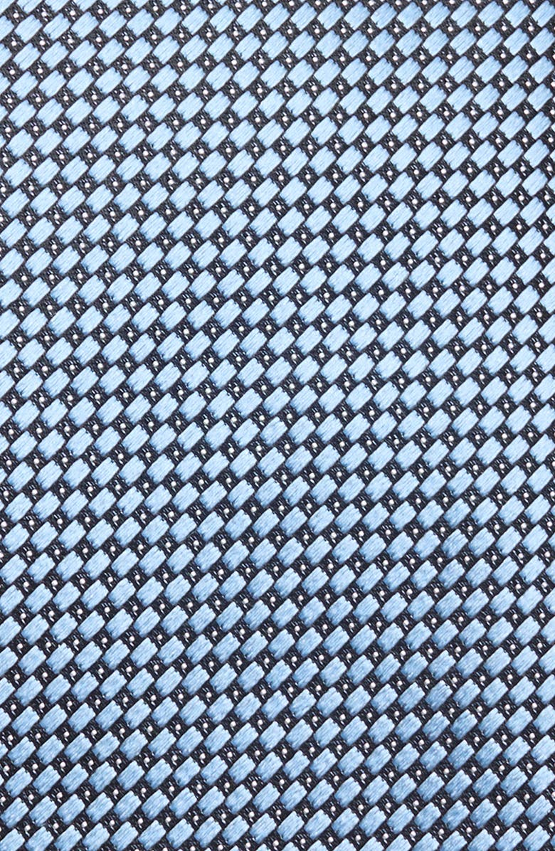 ZEGNA TIES Neat Silk Tie, Alternate, color, Br Blu Micro-Fan