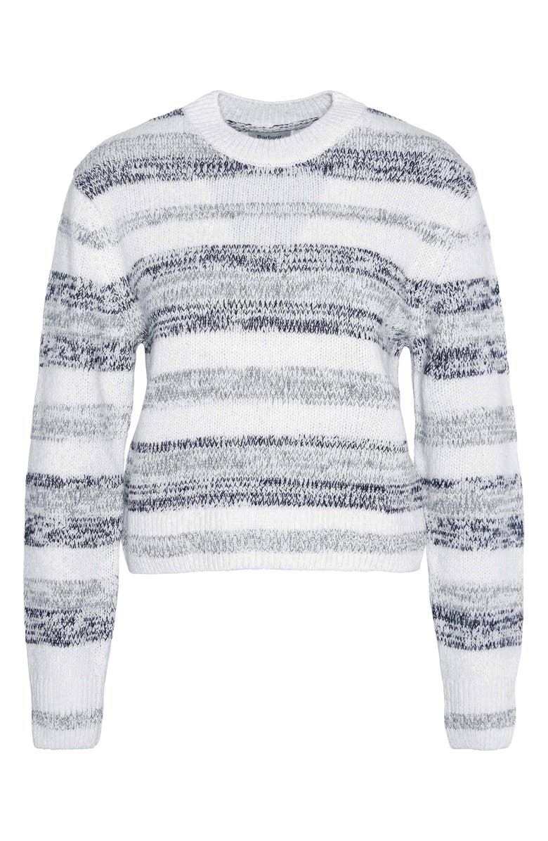 Barbour Anya Wool Blend Sweater, Alternate, color, White/ Blue Multi