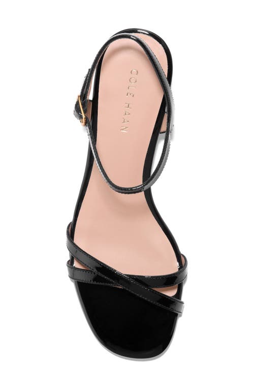 Shop Cole Haan Leni Kitten Heel Sandal In Black Patent Leather