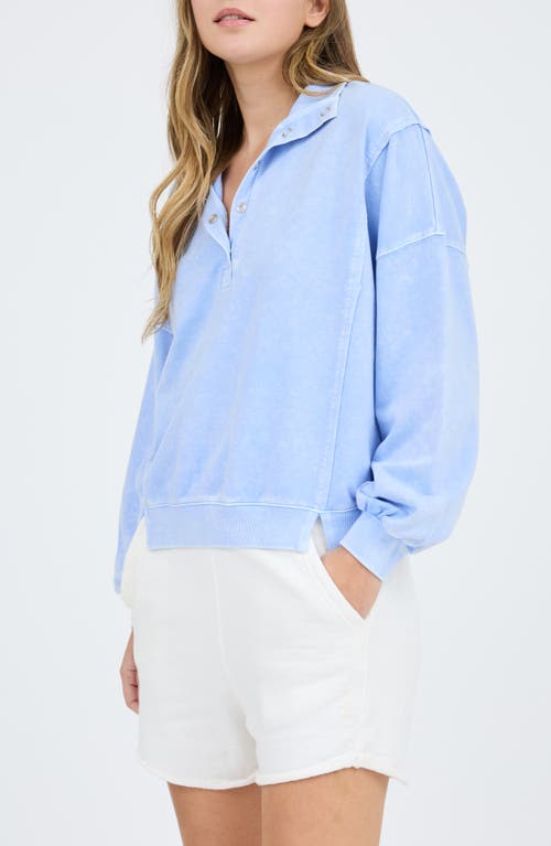 BLU PEPPER BLU PEPPER WASHED HALF SNAP SWEATSHIRT 