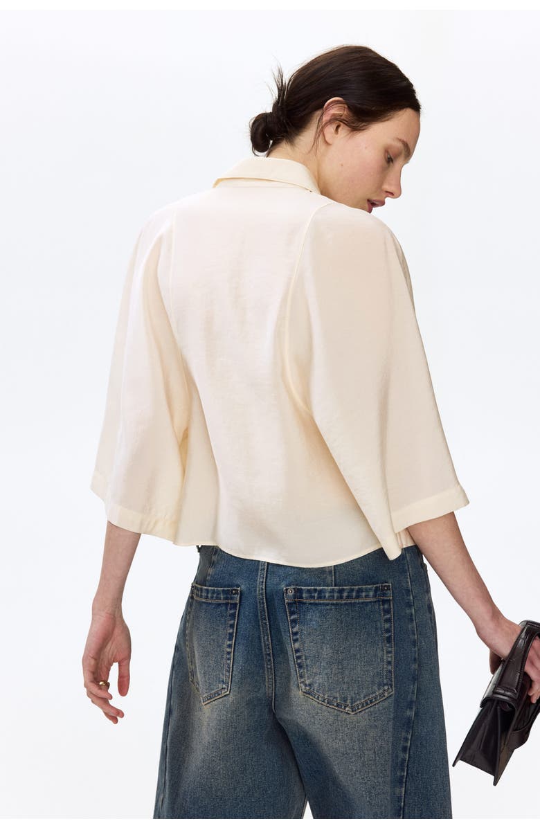 H&M Modal-blend Shirt, Alternate, color, Cream