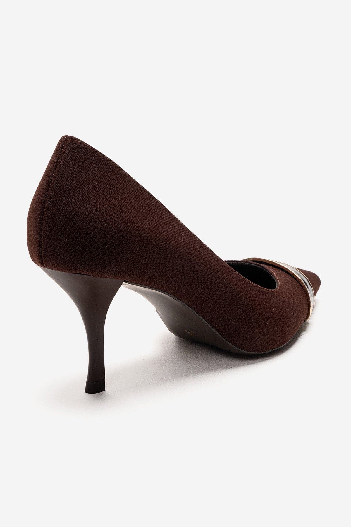 Prologue Shoes Kendra Pointed Toe Stiletto Pump, Alternate, color, Brown