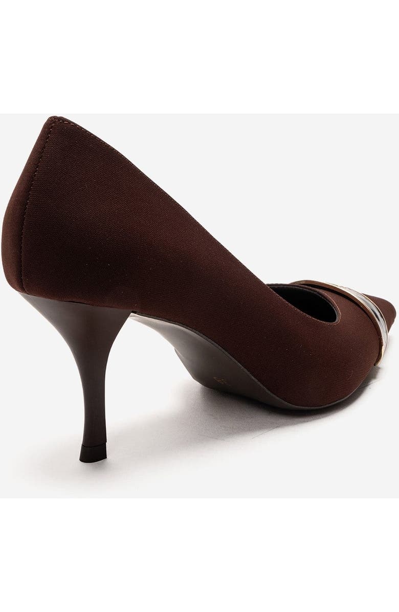 Prologue Shoes Kendra Pointed Toe Stiletto Pump, Alternate, color, Brown