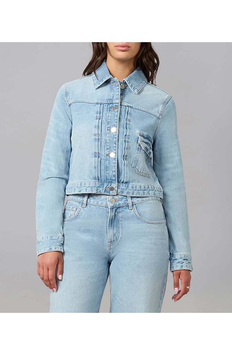 Lola Denim Sabrina Classic Denim Jacket, Alternate, color, Whimsy Blue