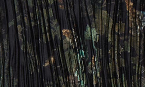 Vince Grape Vine Long Sleeve Jacquard Dress In Black