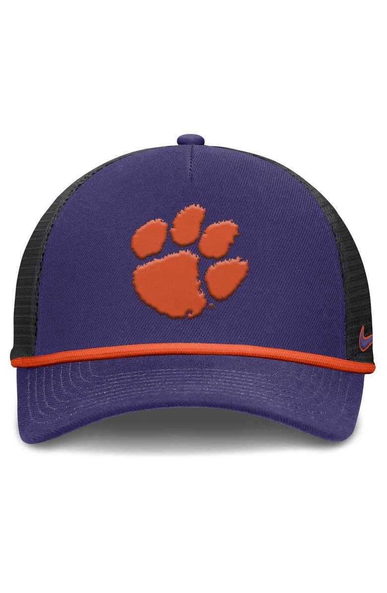Nike Men's Nike Purple Clemson Tigers Rise Primetime Trucker Adjustable Hat, Alternate, color, Purple