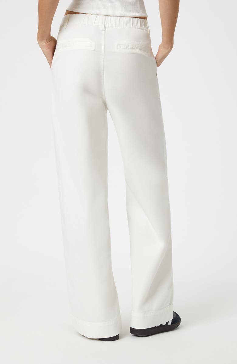 Mavi Jeans Pera Pleated High Waist Wide Leg Pants, Alternate, color, Off-White Light Twill