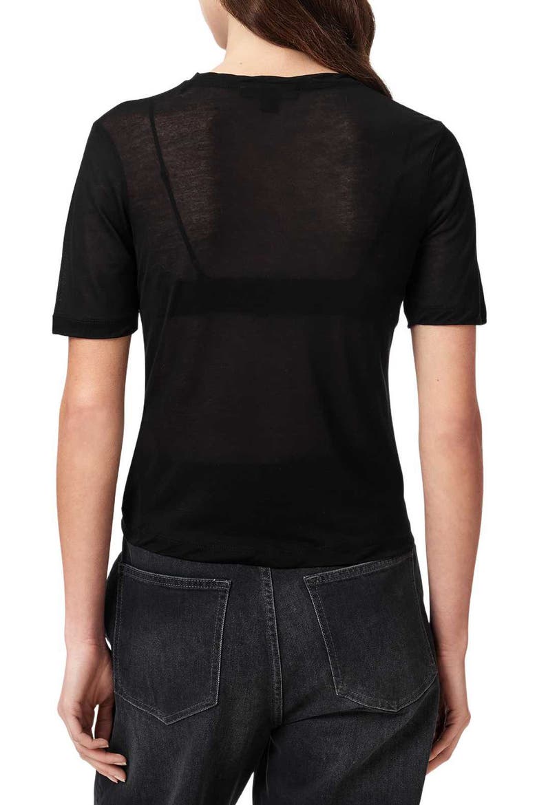 Athea Sheer Graphic Tee, Alternate, color, BLACK
