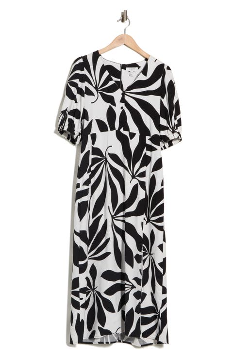 Palms Printed Midi Dress