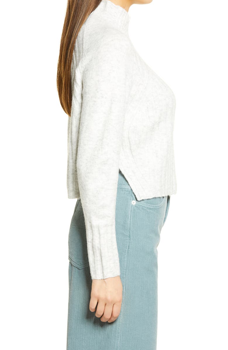 Topshop Rib Crop Turtleneck Sweater, Alternate, color,