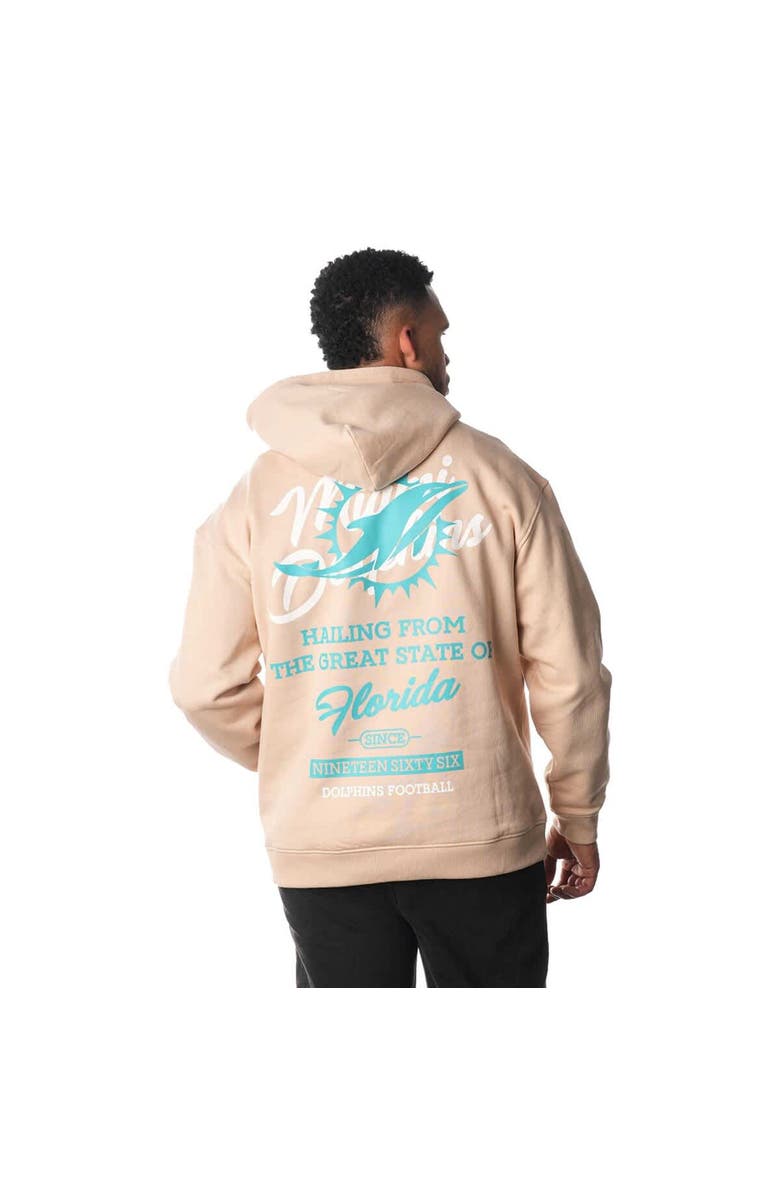 THE WILD COLLECTIVE Unisex The Wild Collective Cream Miami Dolphins Fleece Pullover Hoodie, Alternate, color, Cream