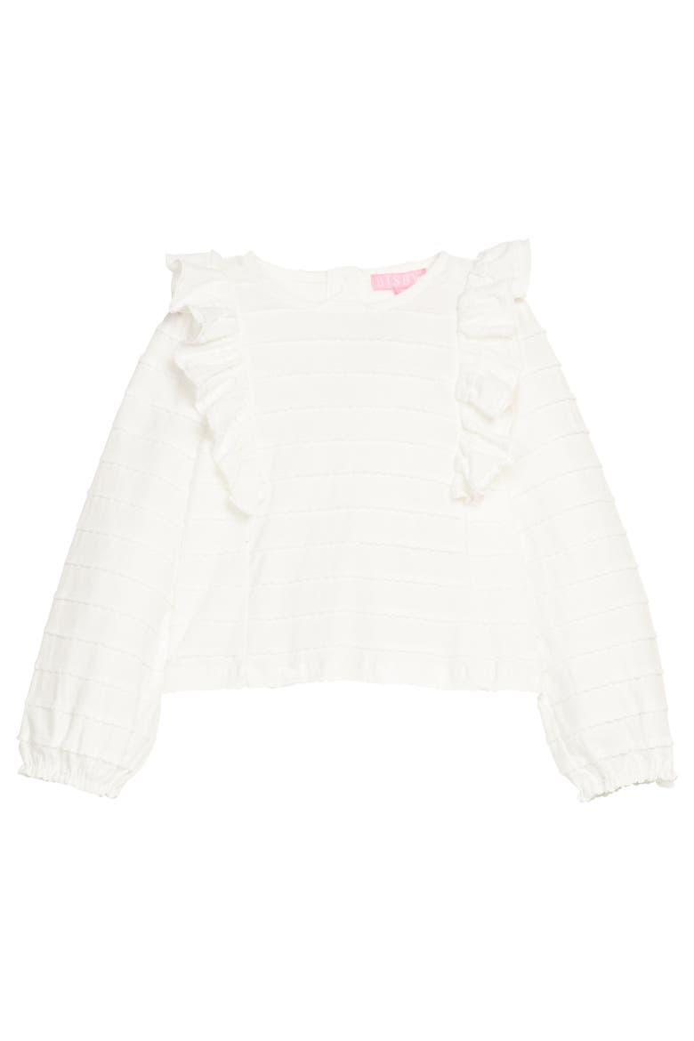 Kids' Ruffle Blouse, Main, color, White Scallop