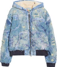 N.G.O. Boro Distressed Hooded Denim Jacket