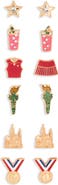 Leith Set of 6 Tennis Stud Earrings