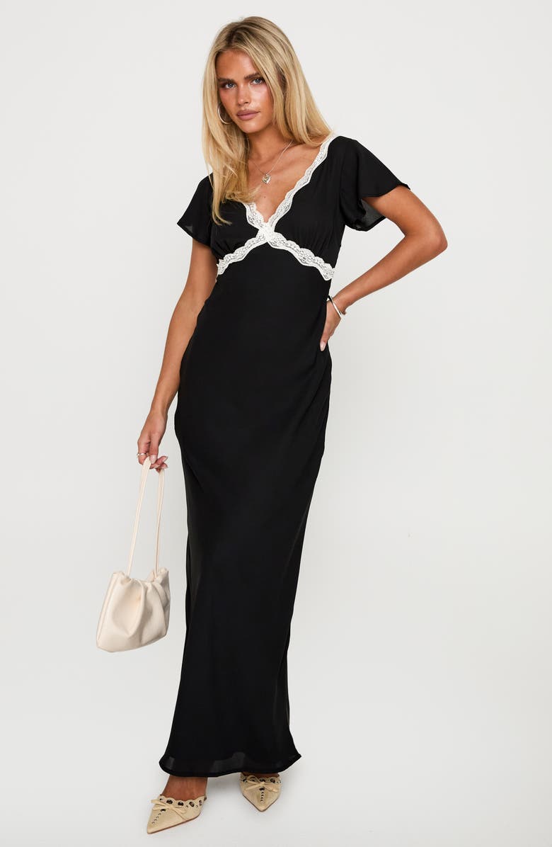 Princess Polly Barbarita Lace Maxi Dress, Alternate, color, Black