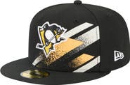 New Era Men's New Era Black Pittsburgh Penguins Faded Lines 59FIFTY Fitted Hat