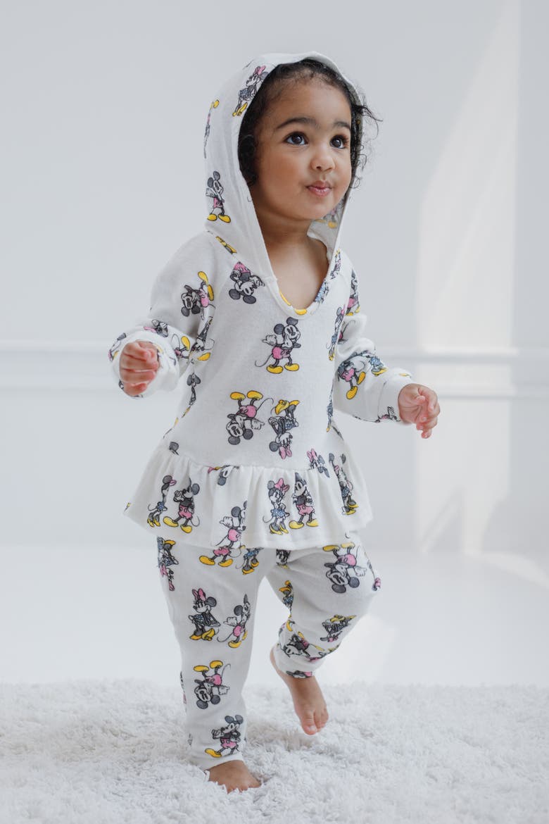 Mickey Mouse & Friends Hoodie and Hacci Pants Set, Alternate, color, White Mickey Minnie